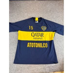 Atotonilco Qatar Airways Football Soccer Jersey Mens XL Blue Yellow Sportswear